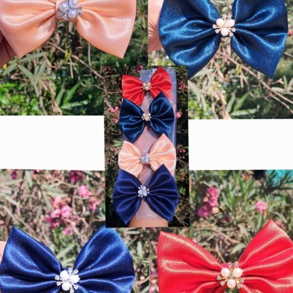 Premium Satin Hair Bow Clip for Girls & Women