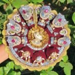 Laddu Gopal Dress Set with Mukut and Bansuri | Designer Velvet Laddu Gopal Poshak | Kanha Ji Dress for Size 1-25