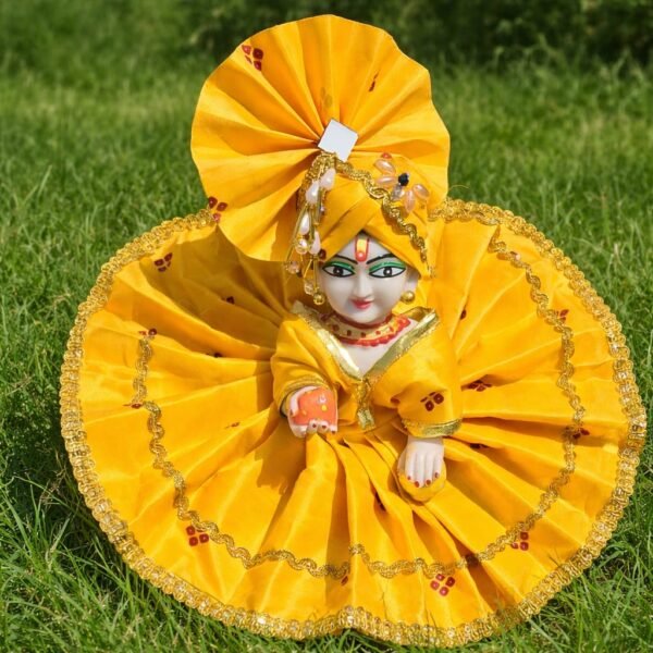 Laddu Gopal Yellow Dress Size 1-12 | Beautiful Poshak for Kanha Ji | Bal Gopal Poshak for Janmashtami & Daily Shringar
