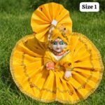 Laddu Gopal Yellow Dress Size 1-12 | Beautiful Poshak for Kanha Ji | Bal Gopal Poshak for Janmashtami & Daily Shringar - Image 2