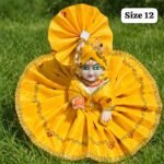 Laddu Gopal Yellow Dress Size 1-12 | Beautiful Poshak for Kanha Ji | Bal Gopal Poshak for Janmashtami & Daily Shringar - Image 3