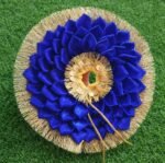 Laddu Gopal blue poshak dress with golden border size 1 to 6