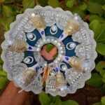 Nayahe- Handmade Designer Laddu Gopal Dress Set | Premium Blue Silver Poshak with Mukut Size 1-6 - Image 5