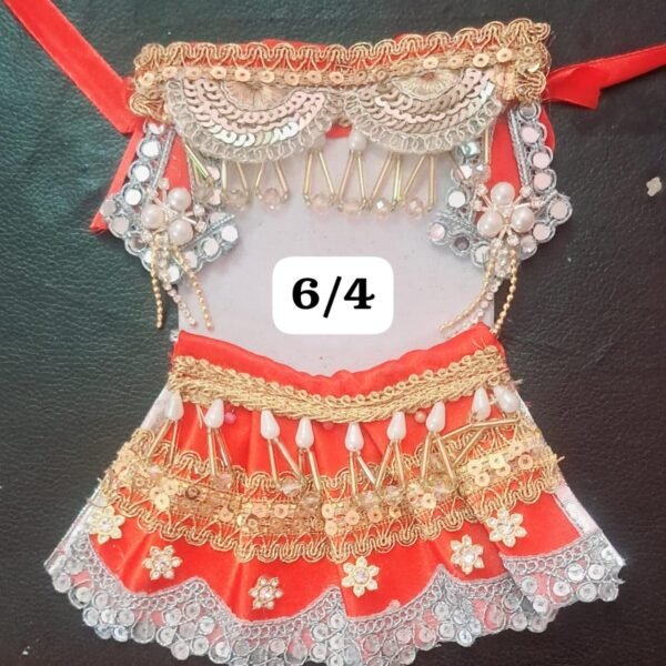 Minimum order 24 pieces.Mata Rani Chunri Dress Set (Size-6.4/80/-pp)  Designer Chowki Decoration