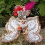 Premium Handmade Butterfly Design Laddu Gopal Dress with Mukut – Mirror Work, Pearl & Feather Krishna Poshak (Size 1–6) - Image 7