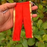 Red dhoti for Laddu Gopal with golden border soft fabric Krishna dress accessory