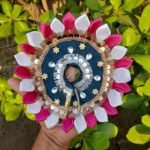 Handmade Kanha ji pagdi with pearl and stone work