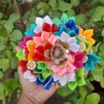 Premium Handmade Laddu Gopal Floral Dress Set with Feather & Stone Work (Size 1-6) – Multicolor Designer Poshak for Bal Gopal / Krishna Ji - Image 4